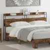 Image de Tête De Lit De Rangement Chêne Fumé Bois D'ingénierie Vidaxl