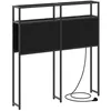 Image de Tête de lit avec rangement - vidaXL - Chêne Noir - Bois dingénierie - 15x78x98 cm - Station de charge - 2 étagères