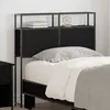 Image de Tête de lit de rangement - VIDAXL - Chêne noir 90 cm - Prises intégrées - Bois dingénierie & métal - Scandinave