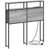Image de Tête de lit avec rangement - vidaXL - Sonoma Gris - Bois dingénierie - 15x93x98 cm - Avec station de charge
