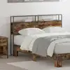 Image de Tête De Lit De Rangement Chêne Fumé Bois D'ingénierie Vidaxl
