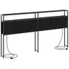 Image de Vidaxl tête de lit de rangement chêne noir bois d'ingénierie