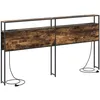 Image de Tête de lit avec rangement - vidaXL - Chêne fumé - Bois dingénierie - 183x98x15 cm - Avec station de charge