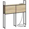 Image de Vidaxl headboard de rangement avec station de charge chêne sonoma