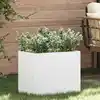 Image de Cache-pot De Jardin Blanc 50 X 32 X 40 Cm Acier Laminé À Froid Vidaxl