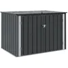 Image de Boîte de rangement de jardin - vidaXL - 1515 x 107 x 100 cm - Noir - Acier allié - Verrou à pêne dormant
