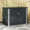 Image de Boîte De Rangement De Jardin Noir 151,5 X 82 X 110,5 Cm Acier Vidaxl