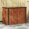 Image de Boîte De Rangement De Jardin Marron 151,5 X 82 X 110,5 Cm Acier Vidaxl