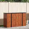 Image de Boîte De Rangement De Jardin Marron 214 X 82 X 132 Cm Acier Vidaxl