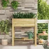 Image de Meuble support pour plante Vidaxl Jardin haut Marron 85 5 x 46 5 x 96 cm Pinède imprégnée