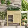 Image de Jardin Haut Avec Étagère Marron Pinède Imprégnée Vidaxl