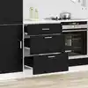 Image de Meuble De Cuisine Bas Avec Tiroir Chêne Noir 60 X 46 X 81,5 Cm Vidaxl