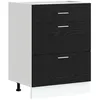 Image de Armoire de cuisine suspendue - vidaXL - Chêne noir - 60x46x815 cm - Bois dingénierie - Grand espace de rangement
