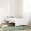 Image de Cadre De Lit Avec Matelas Extensible Blanc 80 X 200 Cm Vidaxl