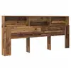Image de Vidaxl cabinet de tête de lit bois ancien 220 x 19 x 101,5 cm