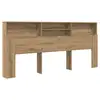 Image de Vidaxl cabinet de tête de lit chêne artisanal 220 x 19 x 101,5 cm