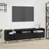Image de Meuble Tv Chêne Noir 150 X 30 X 45 Cm Bois D'ingénierie Vidaxl