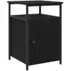 Image de Vidaxl cabinet de chevet avec tiroir chêne noir bois d'ingénierie