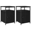 Image de Vidaxl cabinet de chevet 2 pcs chêne noir bois d'ingénierie