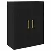 Image de Vidaxl meuble mural noir 69,5 x 34 x 90 cm bois d'ingénierie