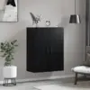 Image de Vidaxl meuble mural chêne noir 69,5 x 34 x 90 cm bois d'ingénierie