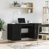 Image de vidaXL Bureau avec porte Chêne noir 140 x 50 x 75 cm Bois dingénierie 879527