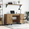 Image de Bureau Chêne Artisanal 140 X 50 X 75 Cm Bois D'ingénierie Vidaxl