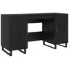 Image de Vidaxl bureau avec porte chêne noir 140 x 50 x 75 cm bois d'ingénierie