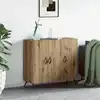 Image de Buffet Chêne Artisanal 89,5 X 34 X 80 Cm Bois D'ingénierie Vidaxl