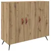 Image de Buffet moderne en bois dingénierie - vidaXL - Chêne artisanal - 895 x 34 x 80 cm - 3 portes à charnières