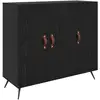 Image de Vidaxl buffet chêne noir 89,5 x 34 x 80 cm bois d'ingénierie