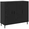 Image de Vidaxl buffet chêne noir 90 x 34 x 80 cm bois d'ingénierie