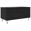 Image de Table basse industrielle - vidaXL - Chêne Noir - 90x44.5x45 cm - Bois dingénierie - Style moderne - Rangement intégré