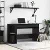 Image de Bureau Chêne Noir 140 X 50 X 75 Cm Bois D'ingénierie Vidaxl