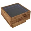 Image de Table basse carrée rustique - vidaXL - Bois ancien - 50x50x30 cm - Bois dingénierie - Surface texturée