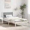 Image de Cadre De Lit Gris Clair 100 X 200 Cm Pin Massif Vidaxl