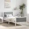 Image de Cadre De Lit Avec Tête De Lit Gris Clair 90 X 190 Cm Tissu Vidaxl