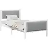 Image de Vidaxl cadre de lit avec tête de lit gris clair 90 x 190 cm tissu