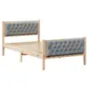 Image de Vidaxl cadre de lit gris clair 100 x 200 cm pin massif