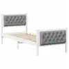 Image de Vidaxl cadre de lit avec tête de lit gris clair 80 x 200 cm pin massif