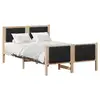Image de Vidaxl cadre de lit marron et noir 120 x 190 cm bois massif en pin