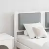 Image de Tête De Lit Autre Blanc 135 Cm Bois Massif En Pin Vidaxl