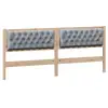 Image de Vidaxl tête de lit marron et gris clair 200 cm bois massif en pin