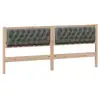 Image de Vidaxl tête de lit marron et gris foncé 200 cm bois massif en pin