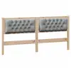 Image de Vidaxl tête de lit marron et gris clair 180 cm bois massif en pin