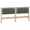 Image de Vidaxl tête de lit marron et gris foncé 160 cm bois massif en pin
