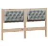 Image de Vidaxl tête de lit marron et gris clair 150 cm bois massif en pin