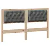 Image de Vidaxl tête de lit marron et gris foncé 150 cm bois massif en pin