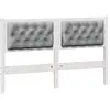 Image de Vidaxl tête de lit autre blanc et gris clair 150 cm bois massif en pin