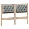 Image de Vidaxl tête de lit marron et gris clair 135 cm bois massif en pin